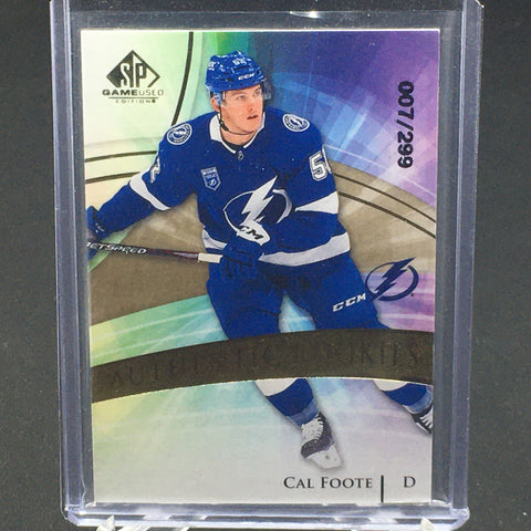 2020 UPPER DECK SP GAME USED - AUTHENTIC ROOKIES - C. FOOTE - #195 - #'D/299 - RC