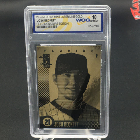 2004 MERRICK MINT LASER LINE GOLD - GOLD SIGNATURE EDITION - J. BECKETT - #21 - AUTOGRAPH - GEM-MT 10