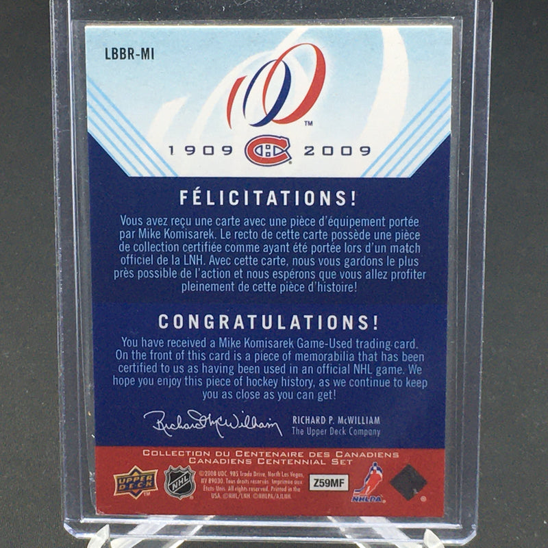 2008 UPPER DECK CANADIENS SENTENIEL - BLUE BLANC ROUGE - M. KOMISAREK -