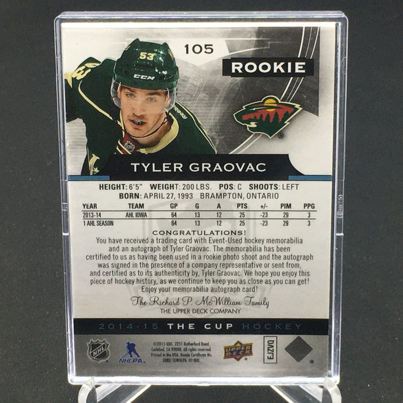 2014 UPPER DECK THE CUP - ROOKIE AUTO PATCH - T. GRAOVAC - #105 - #'D/249 - PATCH - AUTOGRAPH - RC