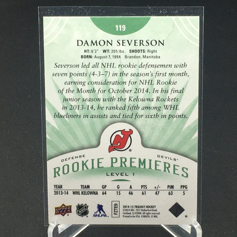 2014 UPPER DECK TRILOGY - GREEN - ROOKIE PREMIERES - D. SEVERSON - #119 - #'D/199 - RC