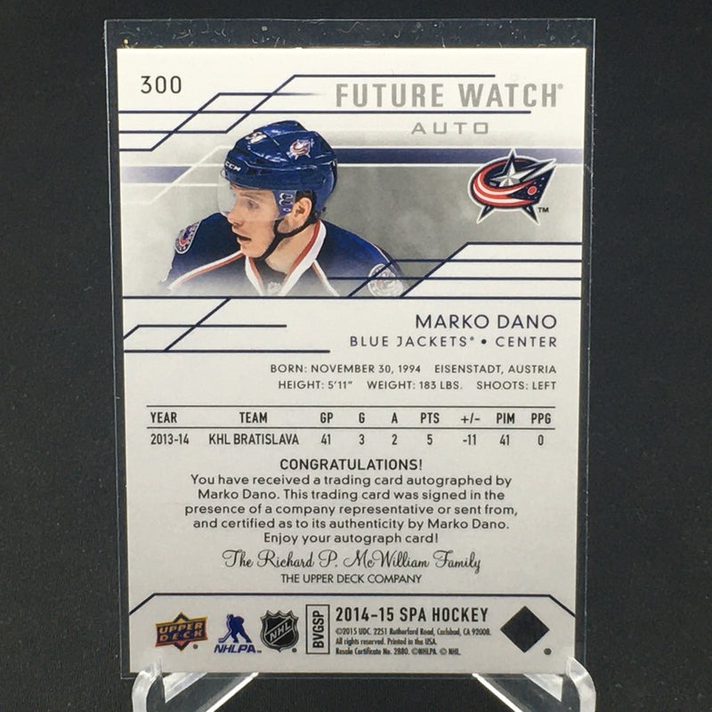 2014 UPPER DECK SP AUTHENTIC - FUTURE WATCH AUTO - M. DANO - #300 - #'D/999 - AUTOGRAPH