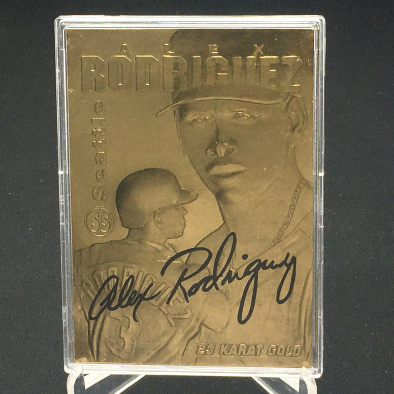 1996 BLEACHERS 23 KARAT GOLD - A. RODRIGUEZ - #SS - #'D/10000 - AUTOGRAPH