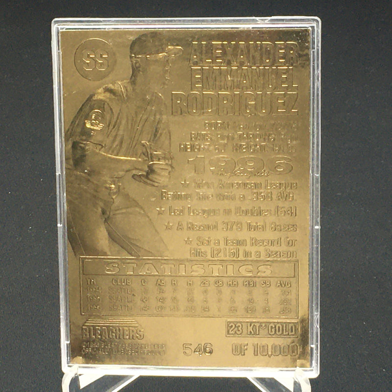1996 BLEACHERS 23 KARAT GOLD - A. RODRIGUEZ - #SS - #'D/10000 - AUTOGRAPH