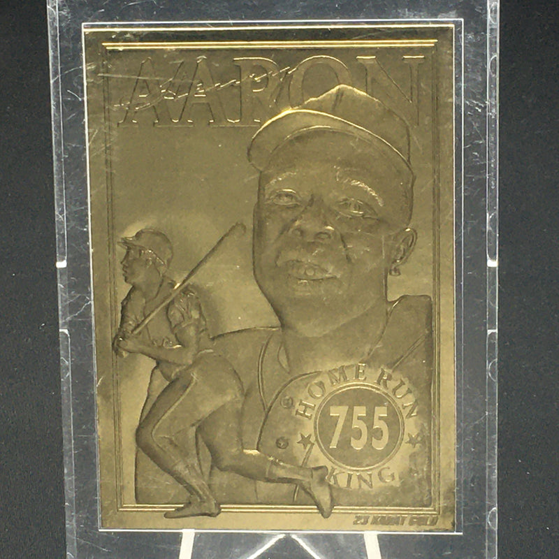 1996 CLASSIC 23KT GOLD - 755 HOME RUN KING - H. AARON - LIMITED EDITION