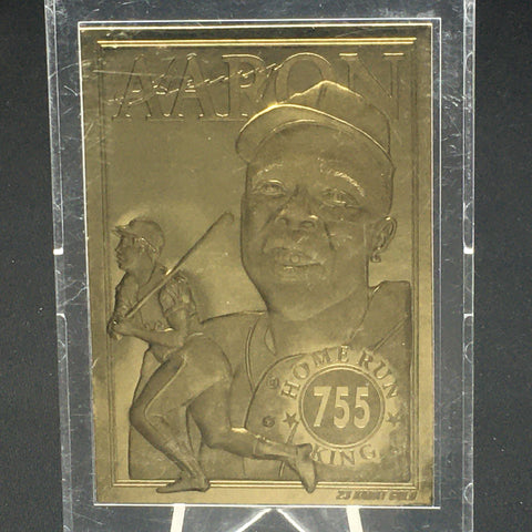 1996 CLASSIC 23KT GOLD - 755 HOME RUN KING - H. AARON - LIMITED EDITION