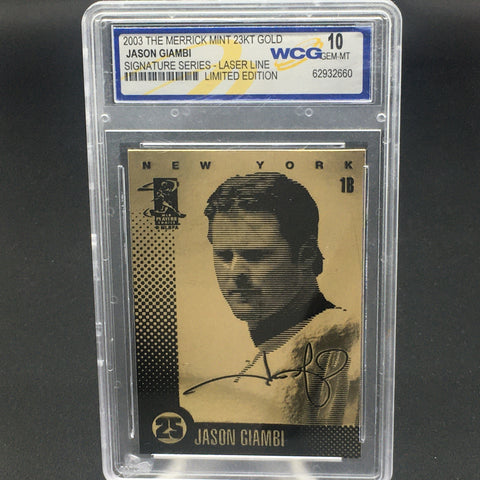 2004 MERRICK MINT 23KT GOLD - SIGNATURE SERIES - J. GIAMBI - #25 - LIMITED EDITION - GEM-MT10