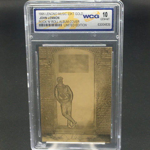1995 LENONO MUSIC 23 KARAT GOLD - ROCK N ROLL ALBUM COVER  - J. LENNON - LIMITED EDITION - GEM-MT 10