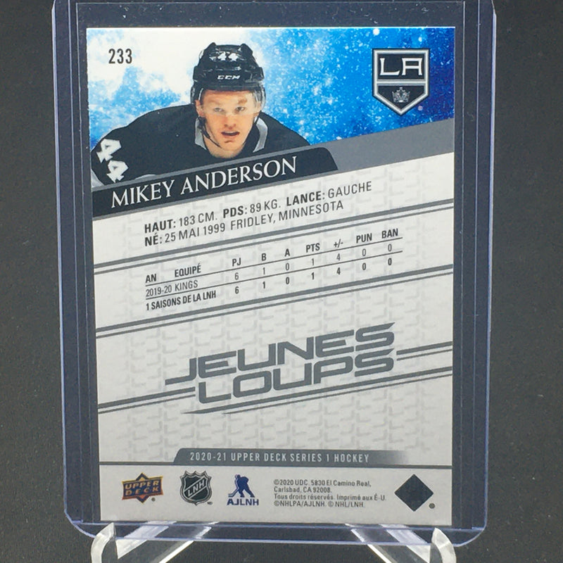 2020 UPPER DECK SERIES ONE - FRENCH VARIANT - YOUNG GUNS - M. ANDERSON -
