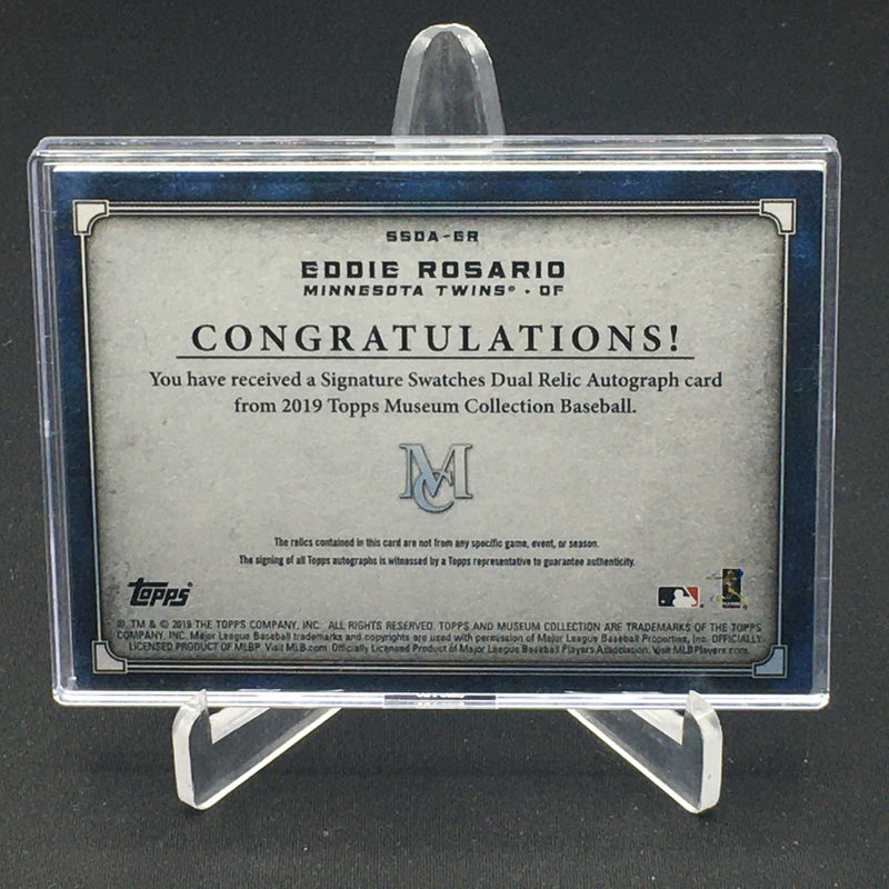 2019 TOPPS MUSEUM COLLECTION - SIGNATURE SWATCHES DUAL RELIC - E. ROSARIO - #SSDA-ER - #'D/199 - AUTOGRAPH - JERSEY