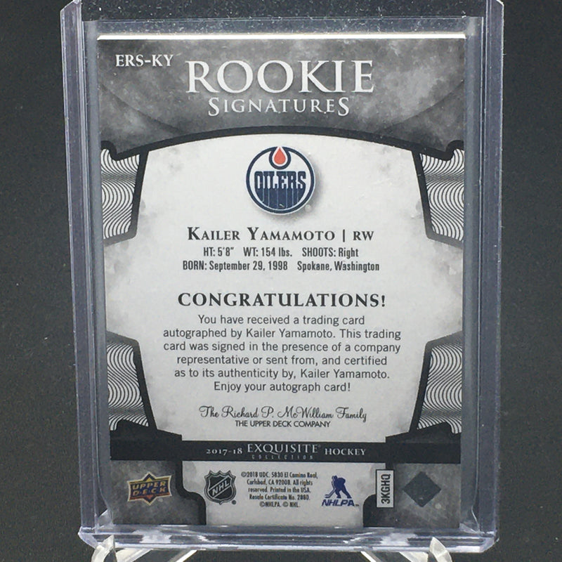 2017 UPPER DECK EXQUISITE - ROOKIE SIGNATURES - K. YAMAMOTO - #ERS-KY - #'D/199 - AUTOGRAPH - RC