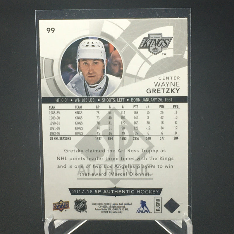 2017 UPPER DECK SP AUTHENTIC - RED - W. GRETZKY -