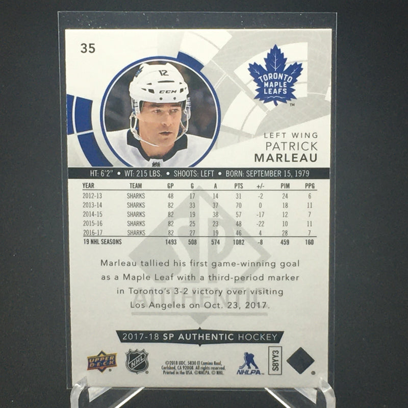 2017 UPPER DECK SP AUTHENTIC - RED -  P. MARLEAU -