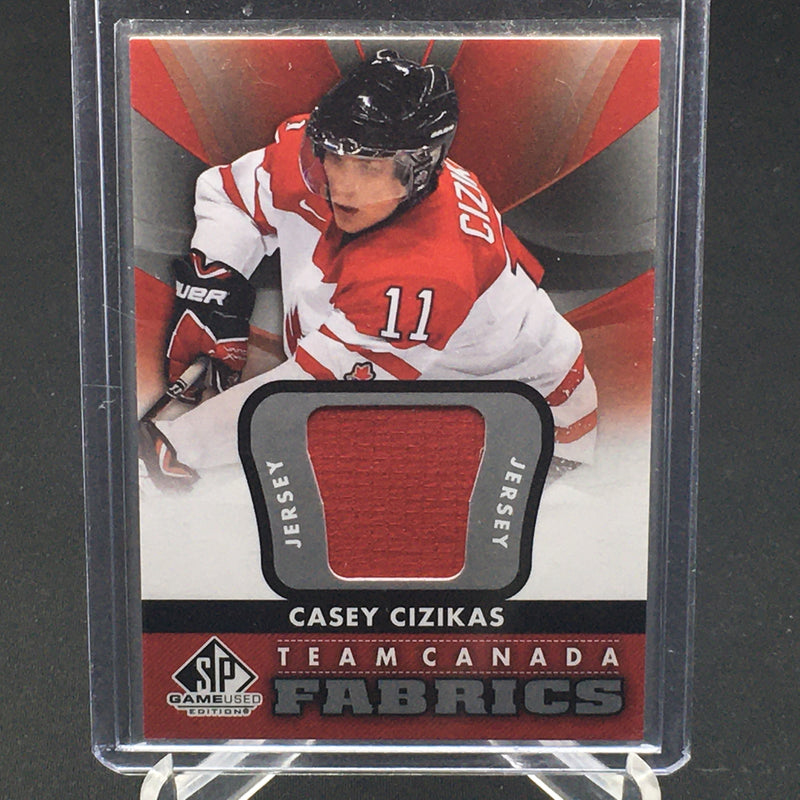 2012 UPPER DECK SP GAME USED - TEAM CANADA FABRICS - C. CIZIKAS -