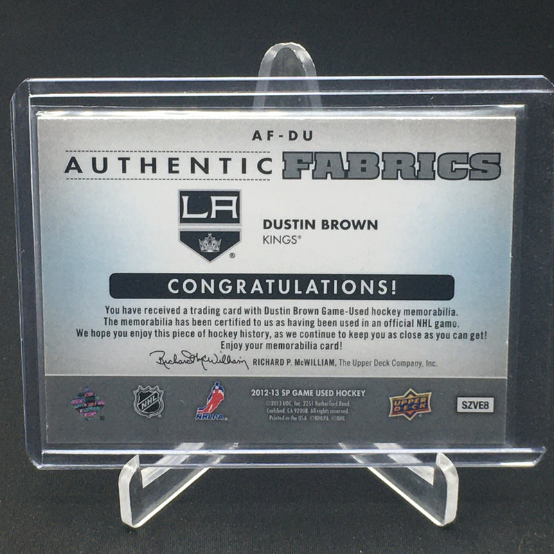 2012 UPPER DECK SP GAME USED - AUTHENTIC FABRICS - D. BROWN -