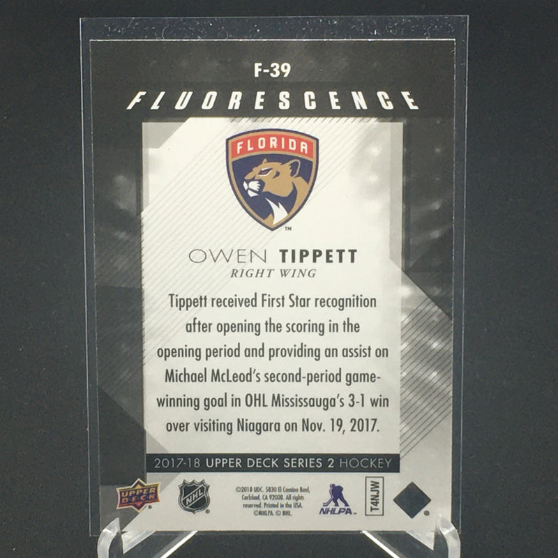 2017 UPPER DECK SERIES TWO - FLOURESCENCE - BLUE - O. TIPPETT - #F-39 - #'D/50