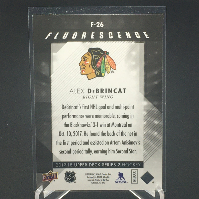 2017 UPPER DECK SERIES TWO - BLUE - FLOURESCENCE - A. DEBRINCAT - #F-26 - #'D/50