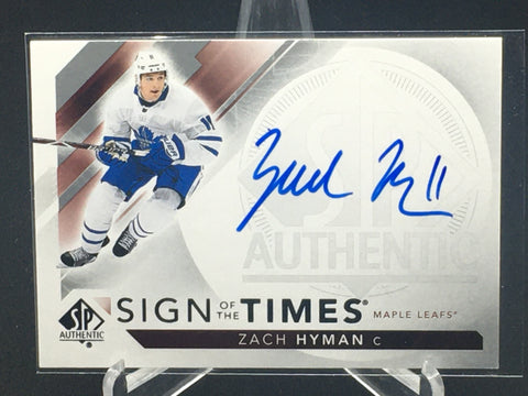 2017 UPPER DECK SP AUTHENTIC - SIGN OF THE TIMES - Z. HYMAN - #SOTT-ZH - AUTOGRAPH