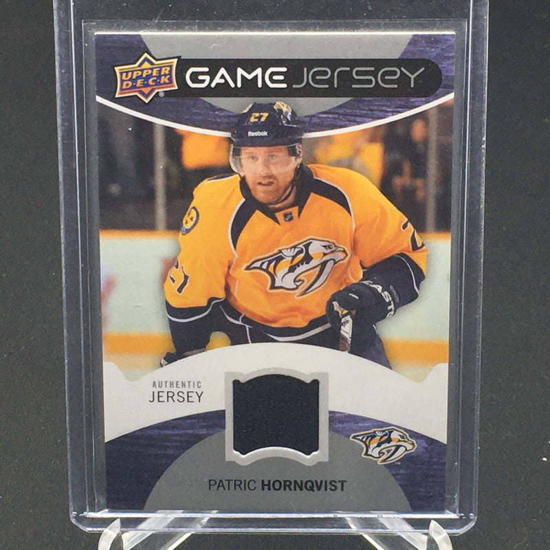 2012 UPPER DECK SERIES ONE - GAME JERSEY - P. HORNQVIST -