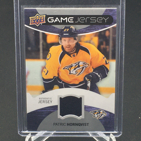 2012 UPPER DECK SERIES ONE - GAME JERSEY - P. HORNQVIST - #GJ-PH - JERSEY RELIC