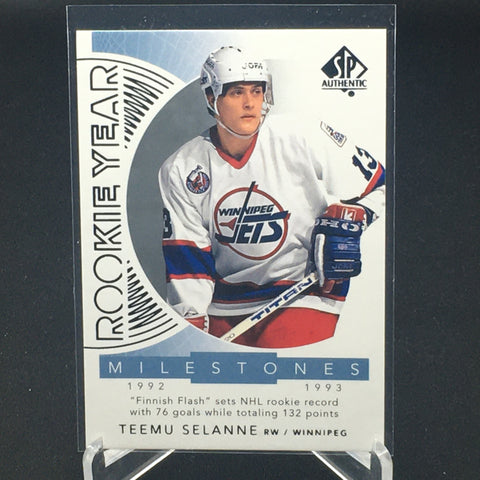 2017 UPPER DECK SP AUTHENTIC - ROOKIE YEAR MILESTONES - T. SELANNE - #RYM-TS