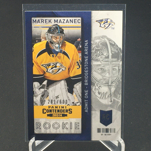 2013 PANINI CONTENDERS - ROOKIE TICKET - M. MAZANEC - #147 - RC