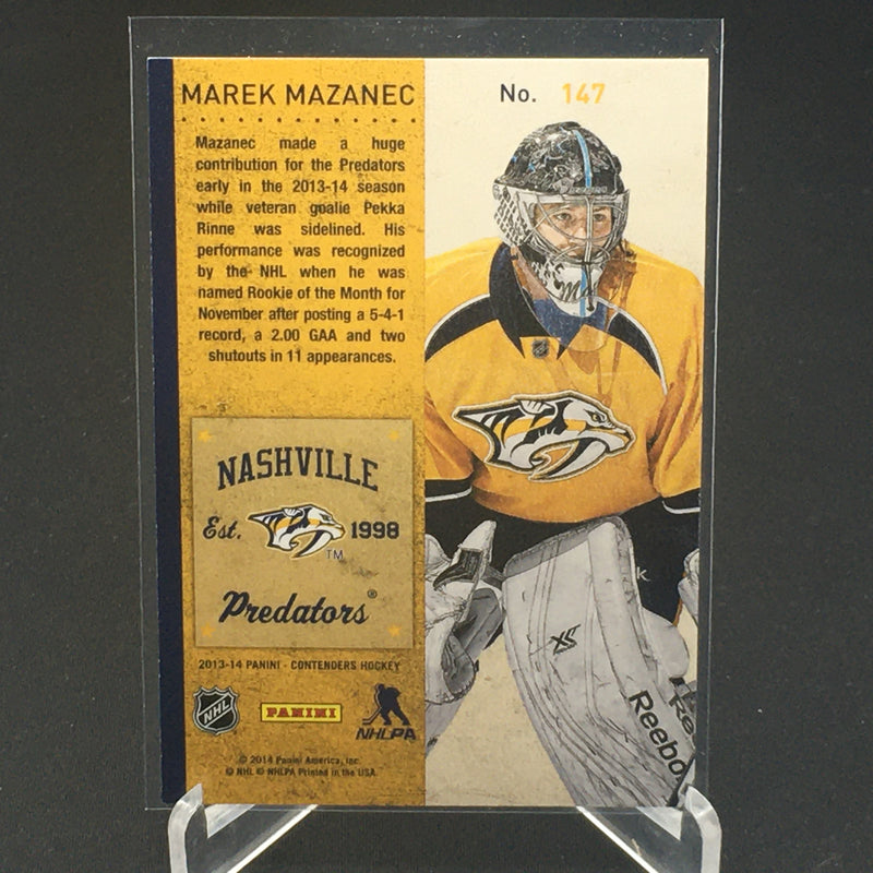 2013 PANINI CONTENDERS - ROOKIE TICKET - M. MAZANEC -