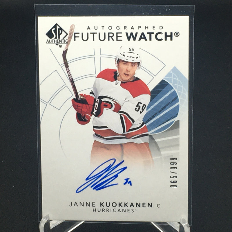 2017 UPPER DECK SP AUTHENTIC - FUTURE WATCH - J.  KUOKKANEN - #159 - #'D/999 - AUTOGRAPH - RC