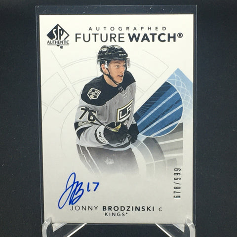 2017 UPPER DECK SP AUTHENTIC - FUTURE WATCH - J. BRODZINSKI - #136 - #'D/999 - AUTOGRAPH - RC