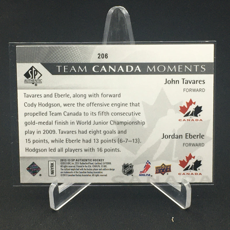 2012 UPPER DECK SP AUTHENTIC - TEAM CANADA MOMENTS - J. TAVARES/ J. EBERLE -