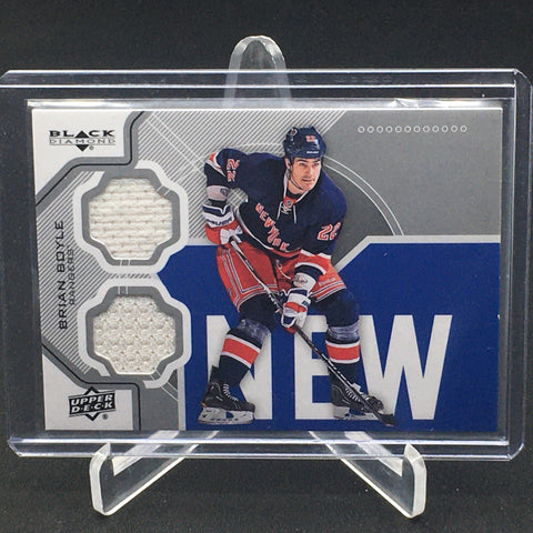 2012 UPPER DECK BLACK DIAMOND - DOUBLE DIAMOND JERSEYS - B. BOYLE - #NYR-BB - DUAL JERSEY RELIC