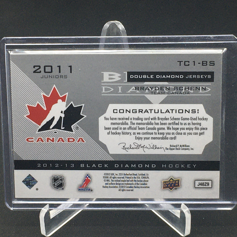 2012 UPPER DECK BLACK DIAMOND - DOUBLE DIAMOND JERSEYS - B. SCHENN -