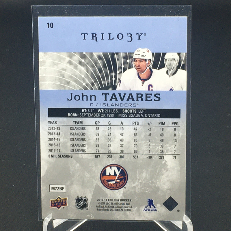 2017 UPPER DECK TRILOGY - J. TAVARES - #10 - #'D/999