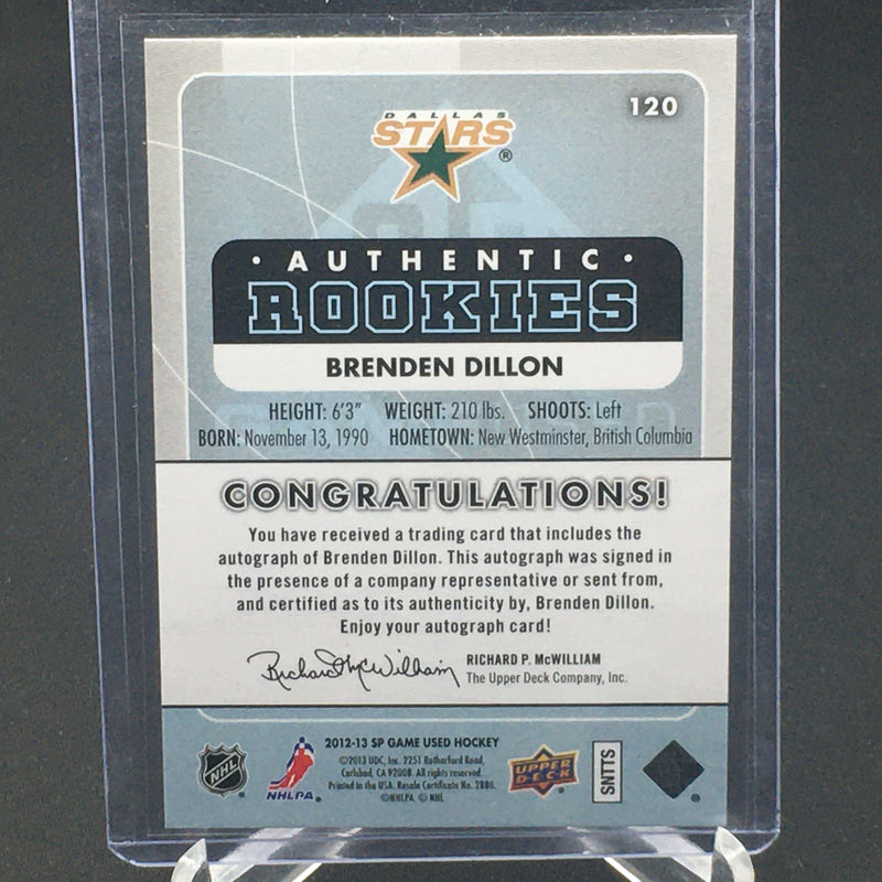 2012 UPPER DECK SP GAME USED - AUTHENTIC ROOKIES - B. DILLON -