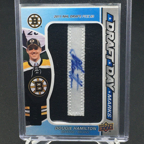 2012 UPPER DECK SP GAME USED - DRAFT DAY MARKS - D. HAMILTON - #DDM-DH - #'D/35 - LETTER PATCH - AUTOGRAPH