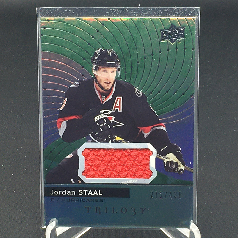 2017 UPPER DECK TRILOGY - GREEN - J. STAAL - #29 - #'D/436 - RELIC