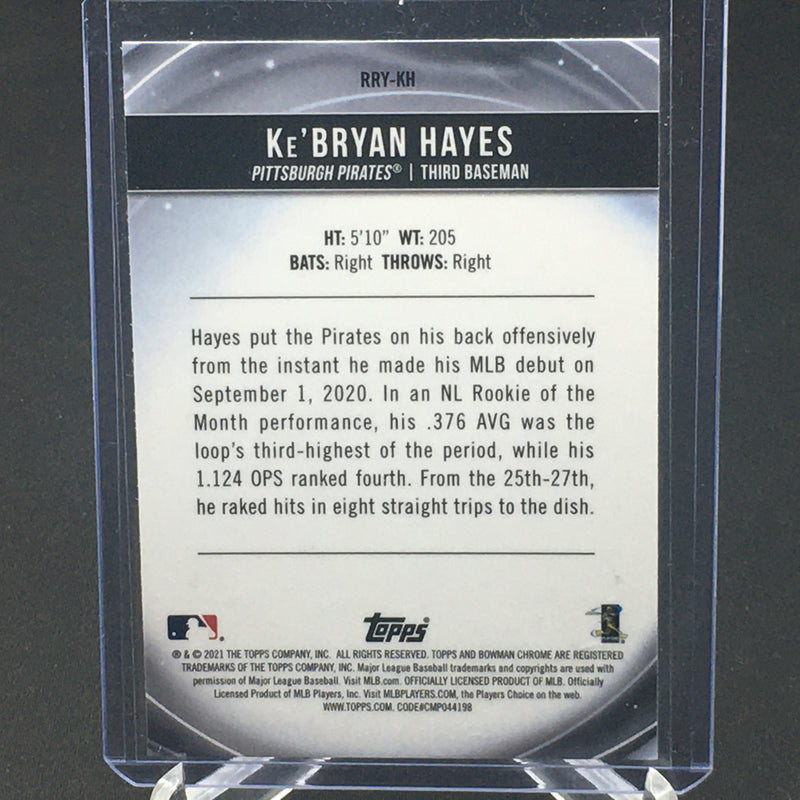 2021 TOPPS BOWMAN CHROME - ROOKIE OF THE YEAR FAVORITES  - K. HAYES -