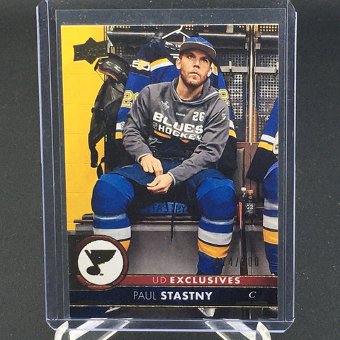 2017 UPPER DECK SERIES ONE - UD EXCLUSIVES - P. STASTNY - #163 - #'D/100