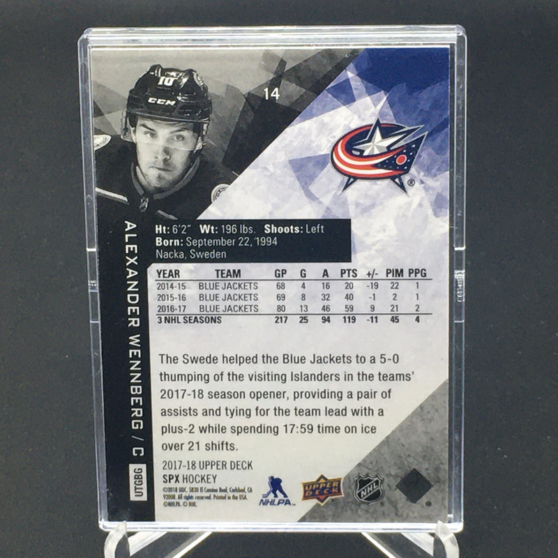 2017 UPPER DECK SPX - A. WENNBERG - #14 - #'D/299