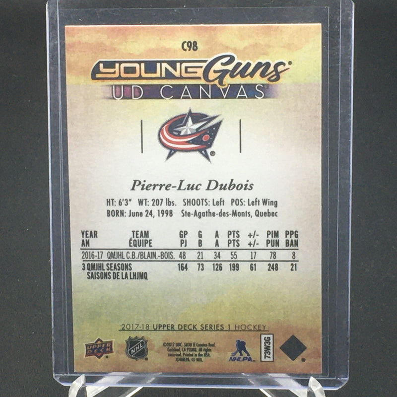 2017 UPPER DECK SERIES ONE - YOUNG GUNS CANVAS -P. DUBOIS -
