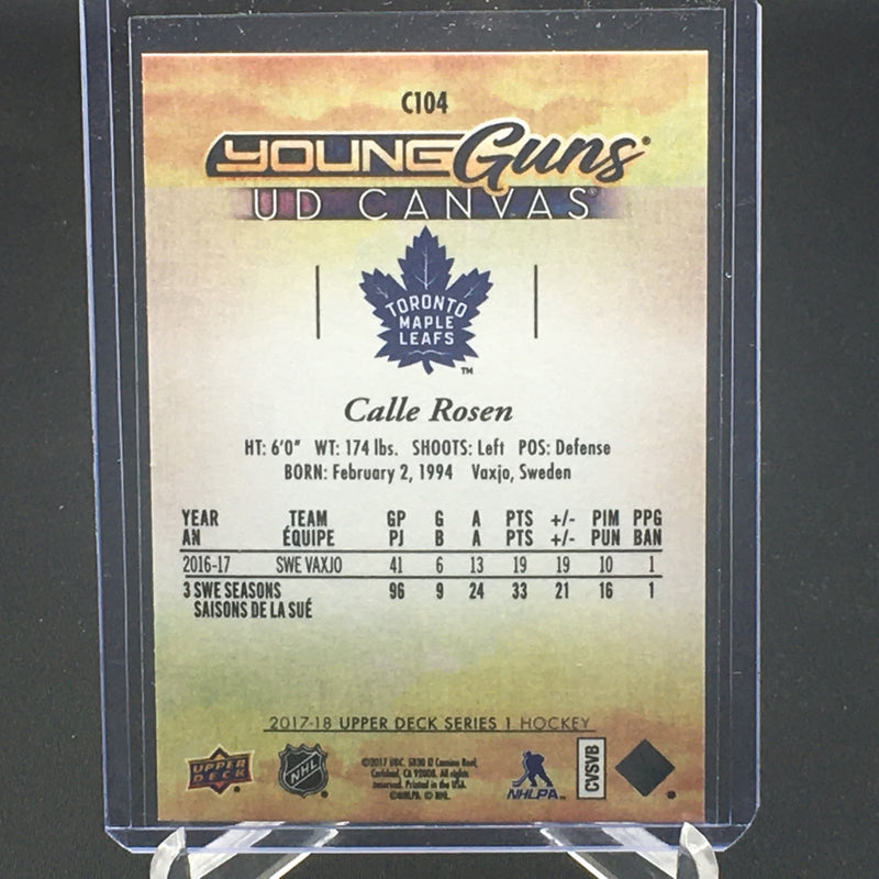 2017 UPPER DECK SERIES ONE - UD CANVAS - YOUNG GUNS - C. ROSEN -