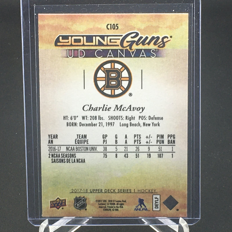 2017 UPPER DECK SERIES ONE - YOUNG GUNS CANVAS - C. MCAVOY -