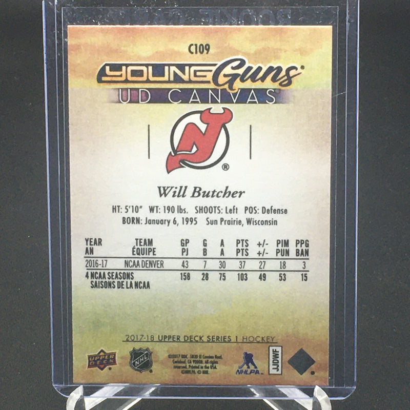 2017 UPPER DECK SERIES ONE - UD CANVAS - YOUNG GUNS - W. BUTCHER -