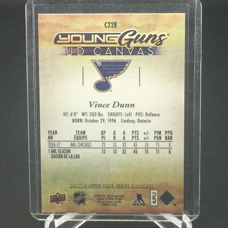 2017 UPPER DECK SERIES TWO - UD CANVAS - YOUNG GUNS - V. DUNN -