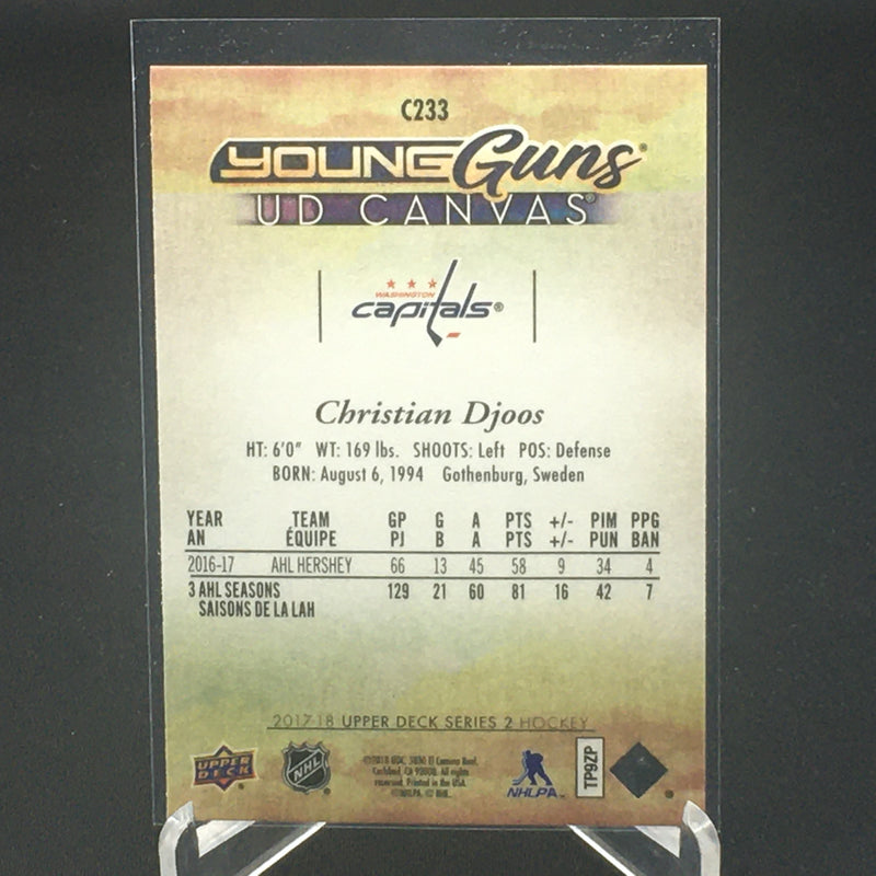 2017 UPPER DECK SERIES TWO - UD CANVAS - YOUNG GUNS - C. DJOOS -
