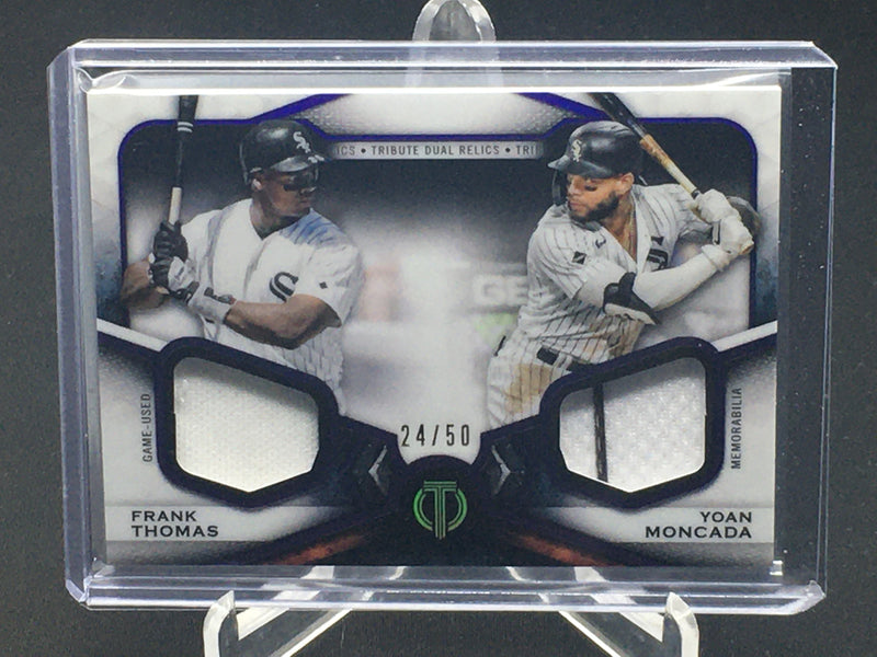 2021 TOPPS TRIBUTE - DUAL RELIC - F. THOMAS/ Y. MONCADA - #DR2-TMO - #'D/50 - DUAL JERSEY