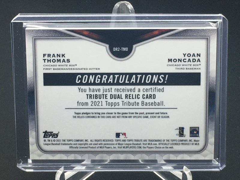 2021 TOPPS TRIBUTE - DUAL RELIC - F. THOMAS/ Y. MONCADA - #DR2-TMO - #'D/50 - DUAL JERSEY