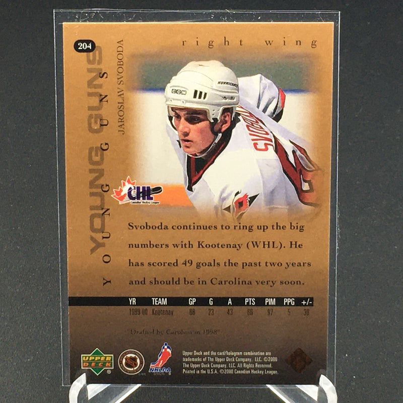 2000 UPPER DECK SERIES ONE - YOUNG GUNS - J. SVOBODA -