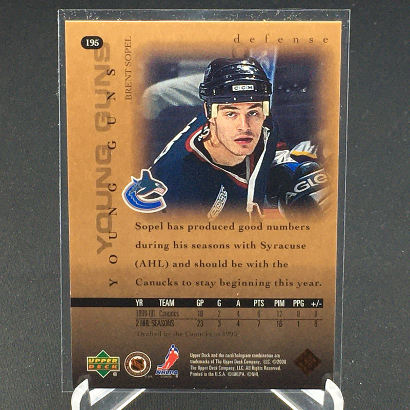 2000 UPPER DECK SERIES ONE - YOUNG GUNS - B. SOPEL -