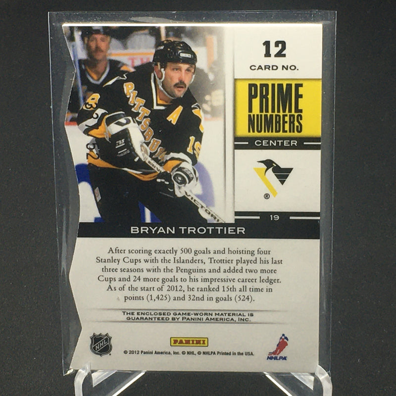 2012 PANINI ELITE - PRIME NUMBERS - B. THROTTIER - #12 - #'D/524 - RELIC